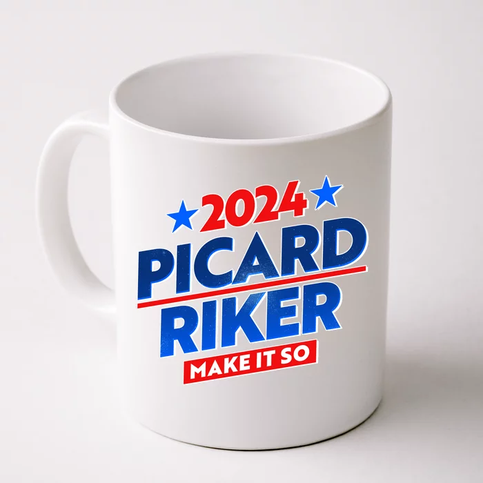 Vote Picard Riker Make It So 2024 Election Front & Back Coffee Mug