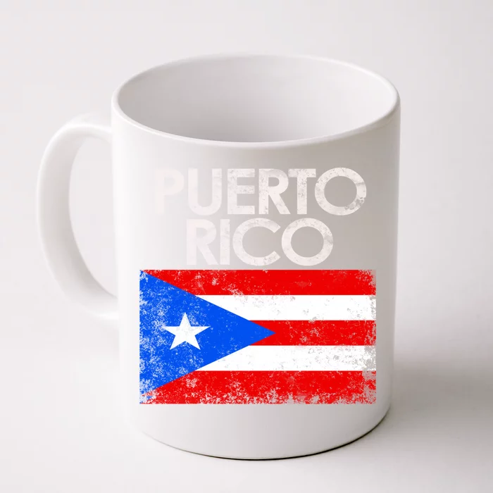 Vintage Puerto Rico Puerto Rican Flag Pride Gift Front & Back Coffee Mug