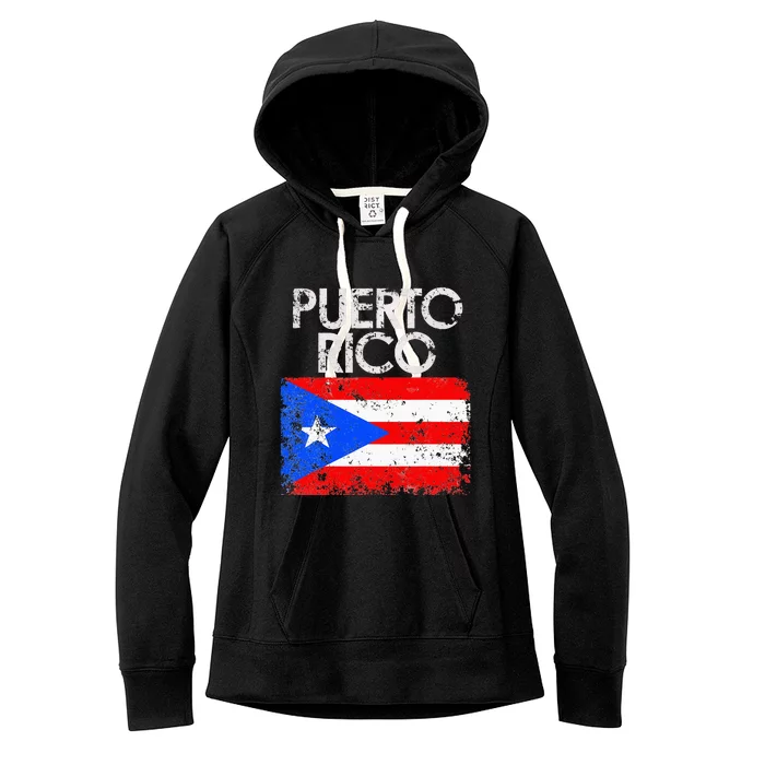 Vintage Puerto Rico Puerto Rican Flag Pride Gift Women's Fleece Hoodie