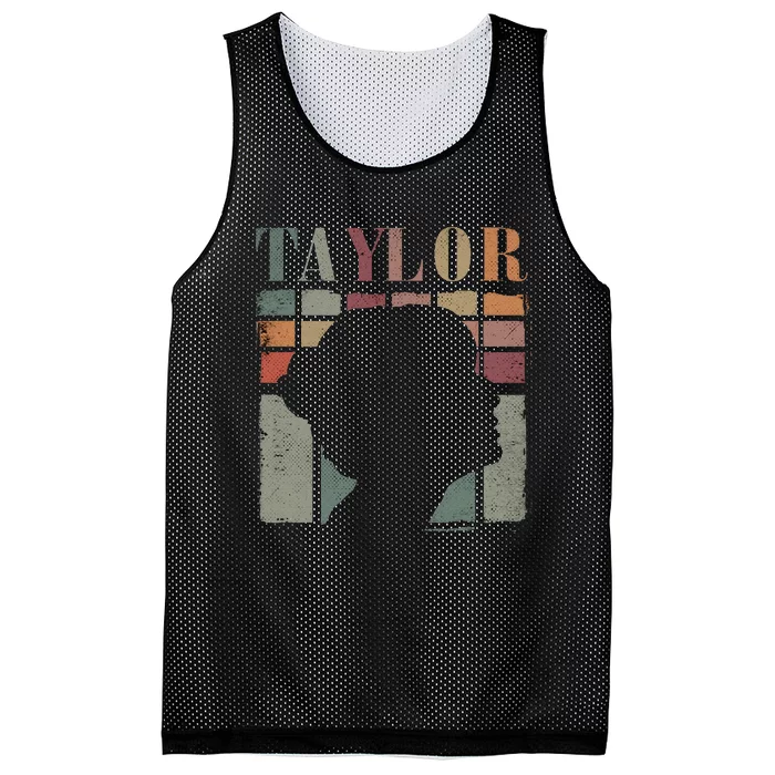 Vintage Personalized Retro Taylor First Name Mesh Reversible Basketball Jersey Tank