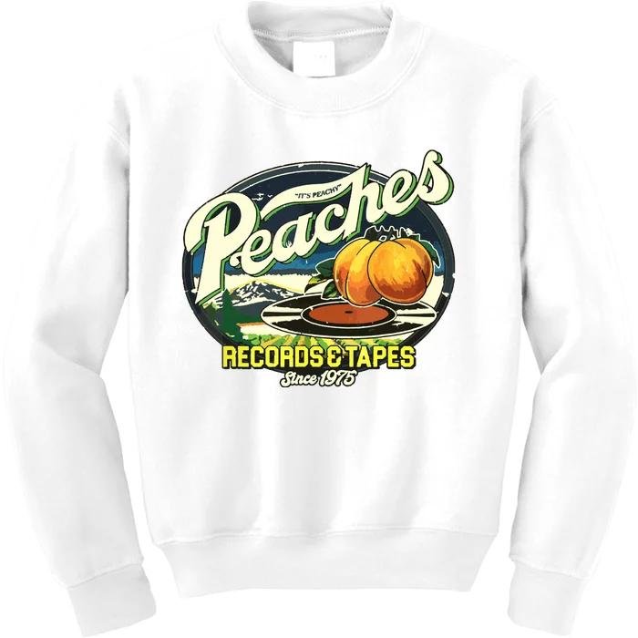 Vintage Peaches Records Tapes 1975 Kids Sweatshirt