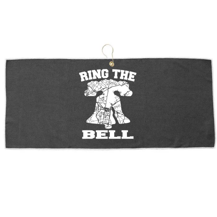 Vintage Philly Ring The Bell Philadelphia Street Map Liberty Large Microfiber Waffle Golf Towel