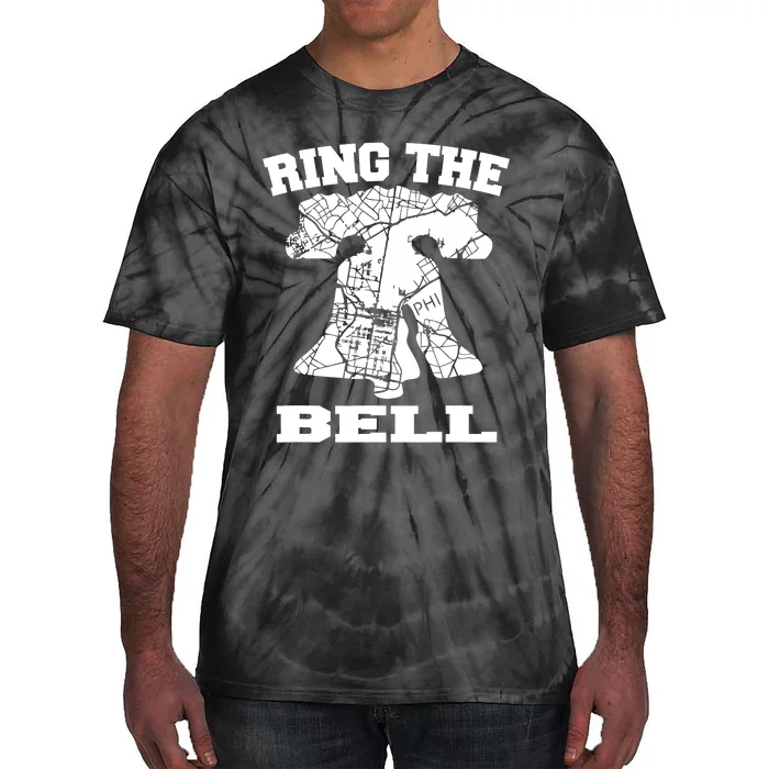 Vintage Philly Ring The Bell Philadelphia Street Map Liberty Tie-Dye T-Shirt