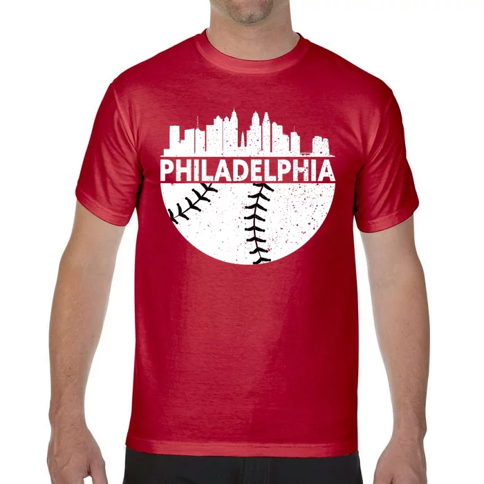 Vintage Philadelphia Skyline Baseball Retro Cityscap Comfort Colors T-Shirt