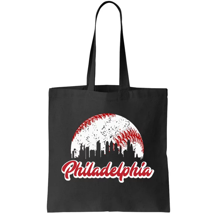 Vintage Philadelphia Skyline Retro Cityscape Tote Bag