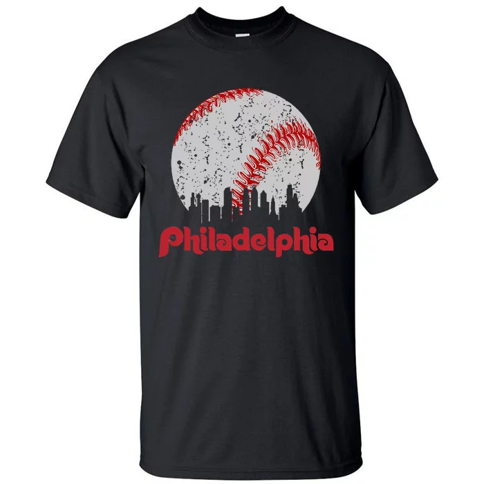 Vintage Philadelphia Skyline Retro Tall T-Shirt