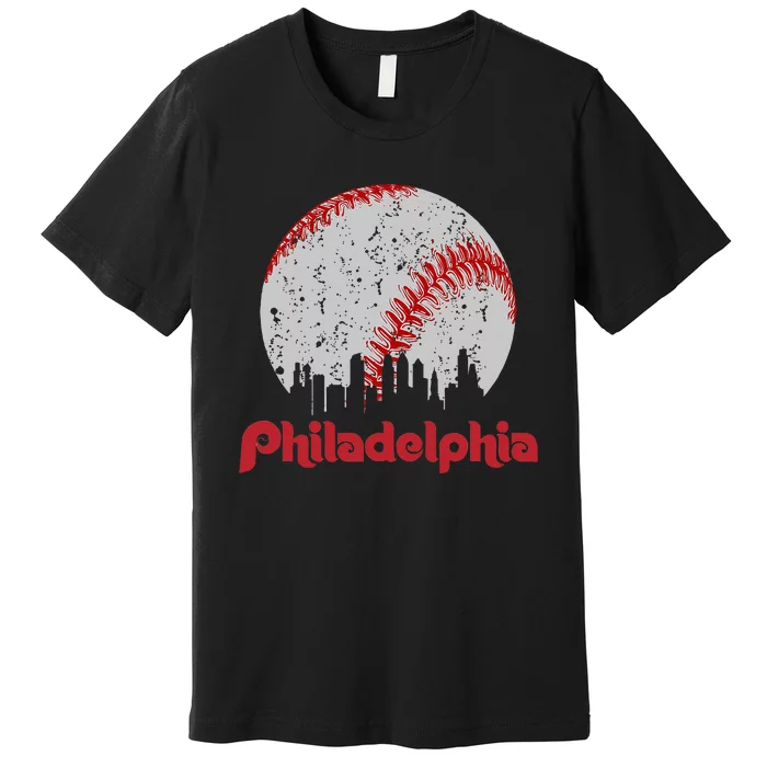 Vintage Philadelphia Skyline Retro Premium T-Shirt