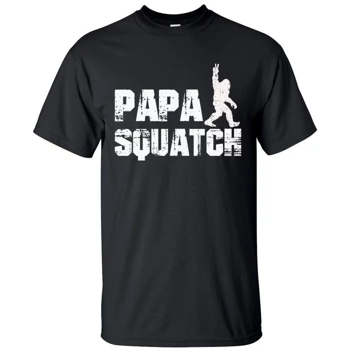 Vintage Papa Squatch Dad Sasquatch Bigfoot Fathers Day Tall T-Shirt