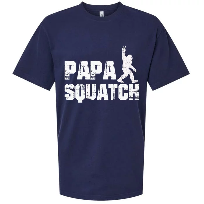 Vintage Papa Squatch Dad Sasquatch Bigfoot Fathers Day Sueded Cloud Jersey T-Shirt