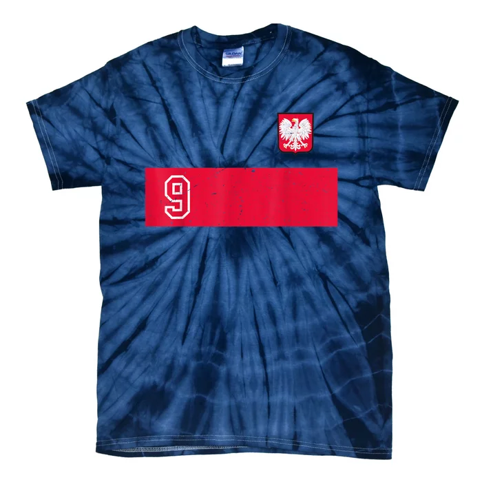 Vintage Poland Soccer Jersey Polska Football Tie-Dye T-Shirt