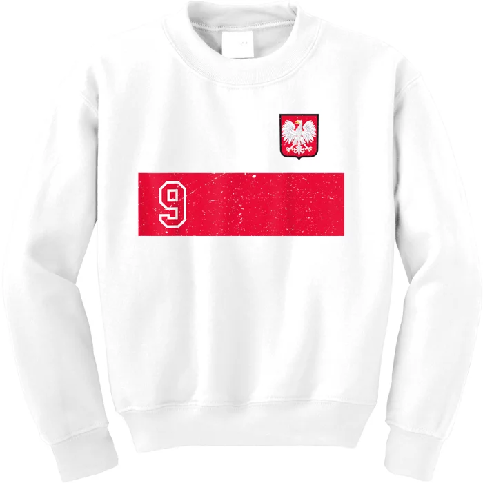 Vintage Poland Soccer Jersey Polska Football Kids Sweatshirt