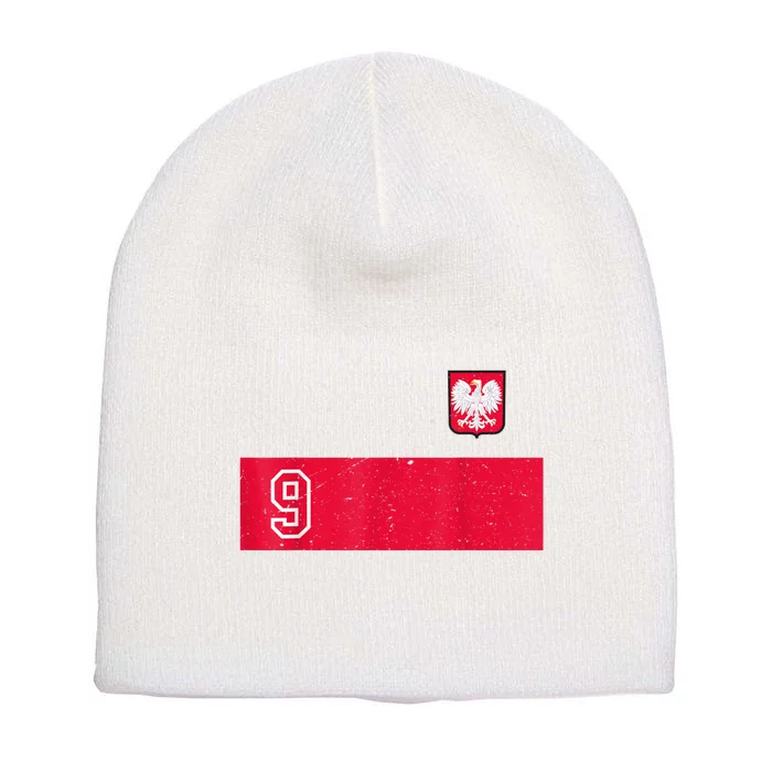 Vintage Poland Soccer Jersey Polska Football Short Acrylic Beanie