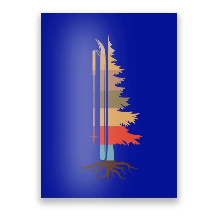 Vintage Pine Ski Great Gift Skiing Funny Gift Poster