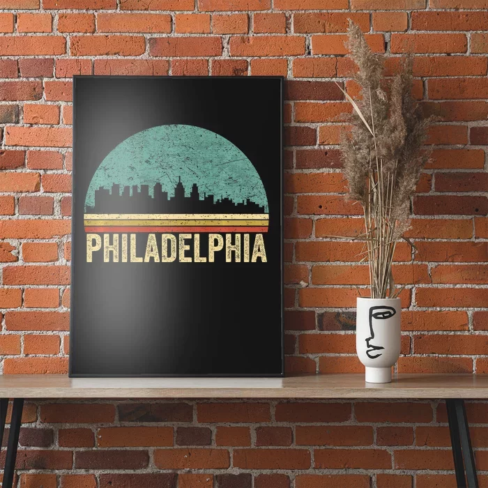 Vintage Philadelphia Skyline Retro Philly Cityline Poster