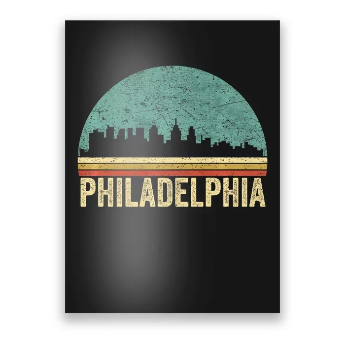 Vintage Philadelphia Skyline Retro Philly Cityline Poster