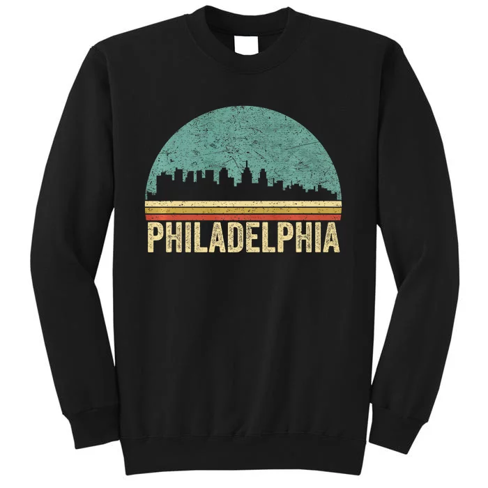 Vintage Philadelphia Skyline Retro Philly Cityline Tall Sweatshirt