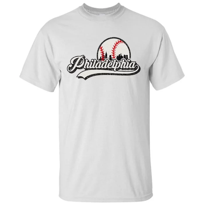 Vintage Philadelphia Skyline Tall T-Shirt