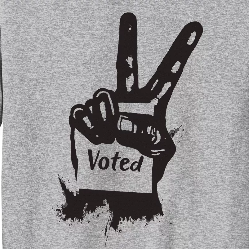 Voted Peace Sign Election I Voted Harris Walz Trump Vance Tall Sweatshirt