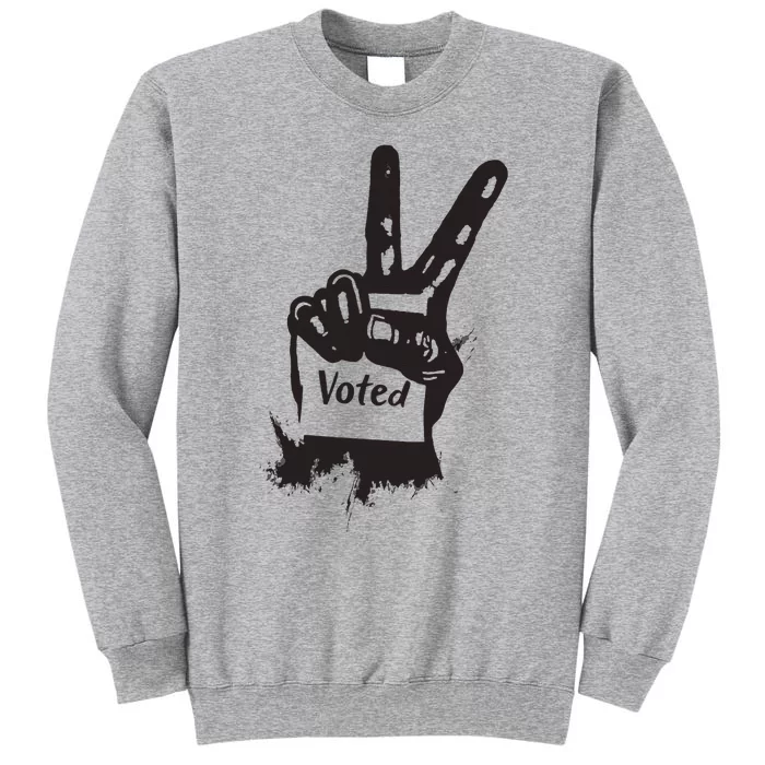 Voted Peace Sign Election I Voted Harris Walz Trump Vance Tall Sweatshirt