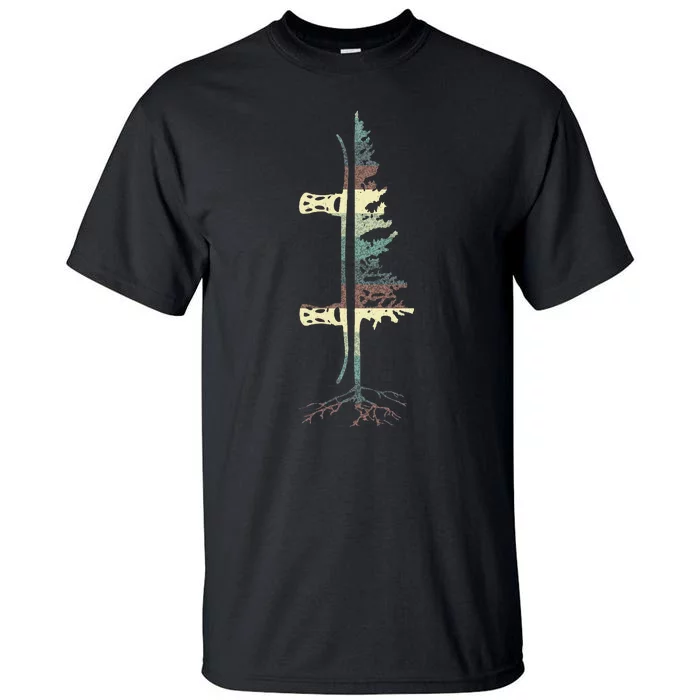 Vintage Pine Snowboard Snowboarding Tall T-Shirt