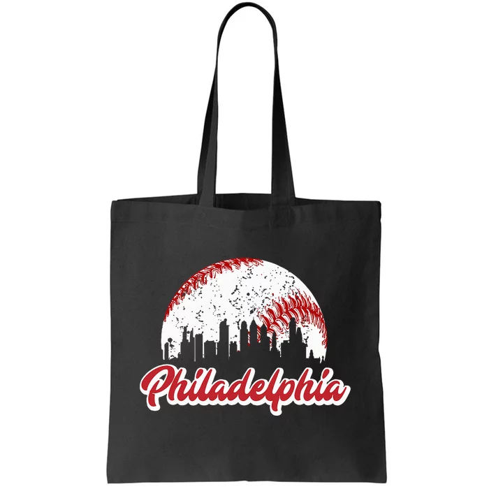 Vintage Philadelphia Skyline Philly Cityscape Tote Bag