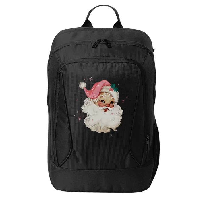 Vintage Pink Santa Claus Pink Christmas Design City Backpack