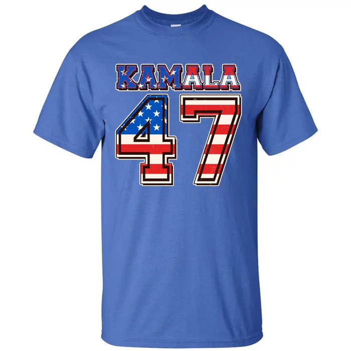 Vintage Patriotic Sporty Kamala Harris 47 Tall T-Shirt