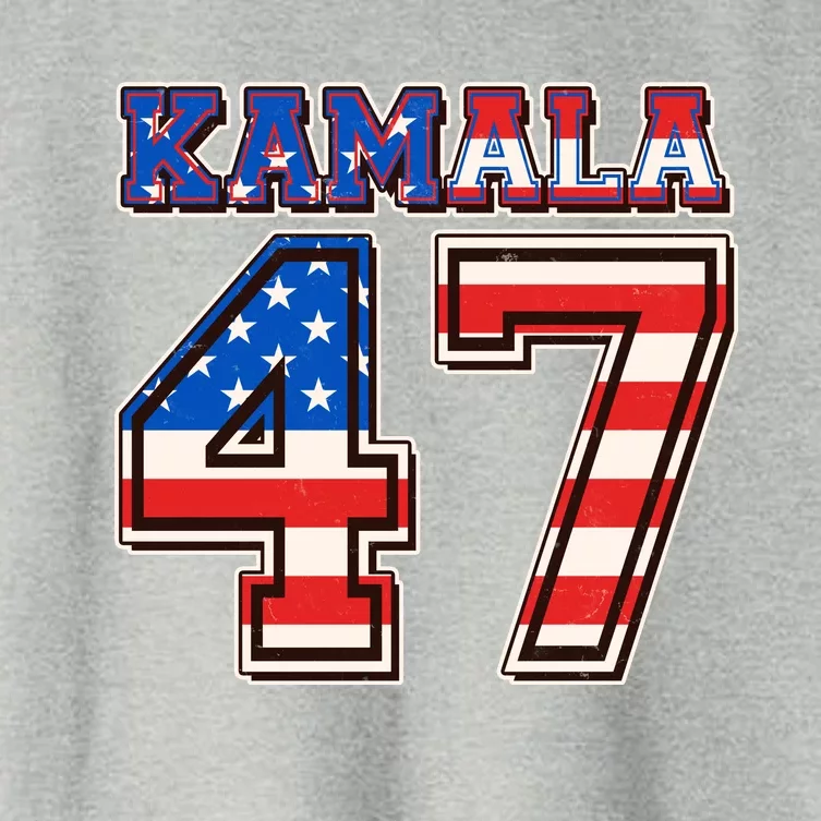 Vintage Patriotic Sporty Kamala Harris 47 Women's Crop Top Tee