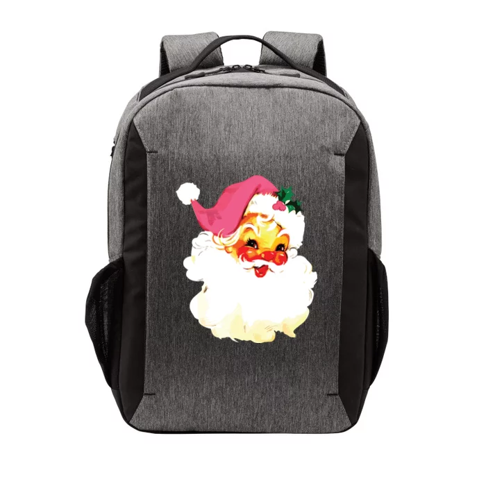 Vintage Pink Santa Claus Pink Christmas Design Vector Backpack