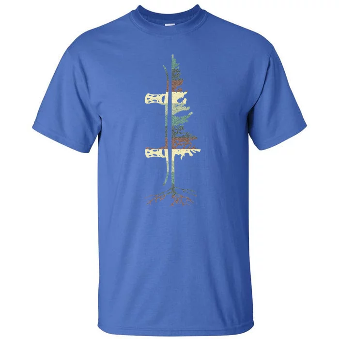 Vintage Pine Snowboard Gift Snowboarding Gift Gift Tall T-Shirt