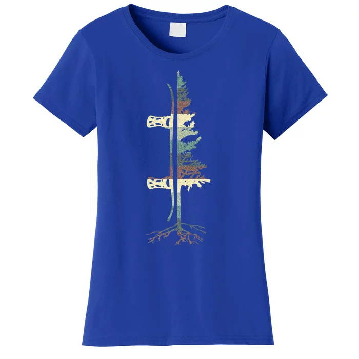 Vintage Pine Snowboard Gift Snowboarding Gift Gift Women's T-Shirt