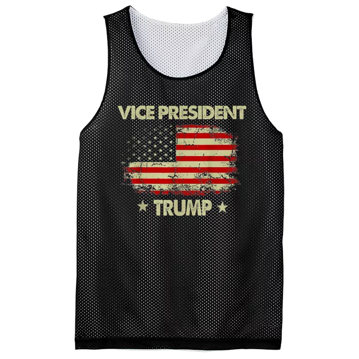 Vice President Trump Flag Mesh Reversible Basketball Jersey Tank