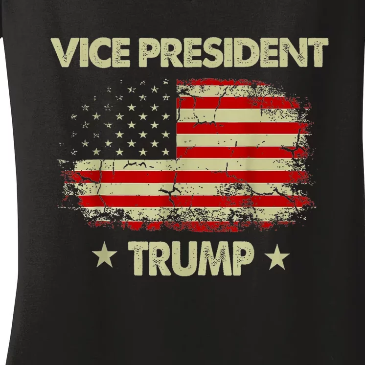 Vice President Trump Flag Women's V-Neck T-Shirt