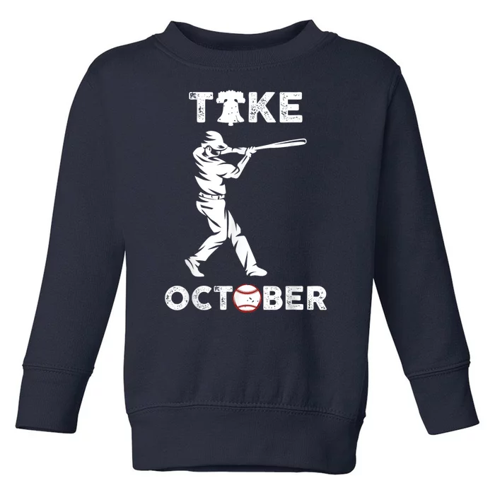 Vintage Philly_ Take October Philadelphia Red October Toddler Sweatshirt