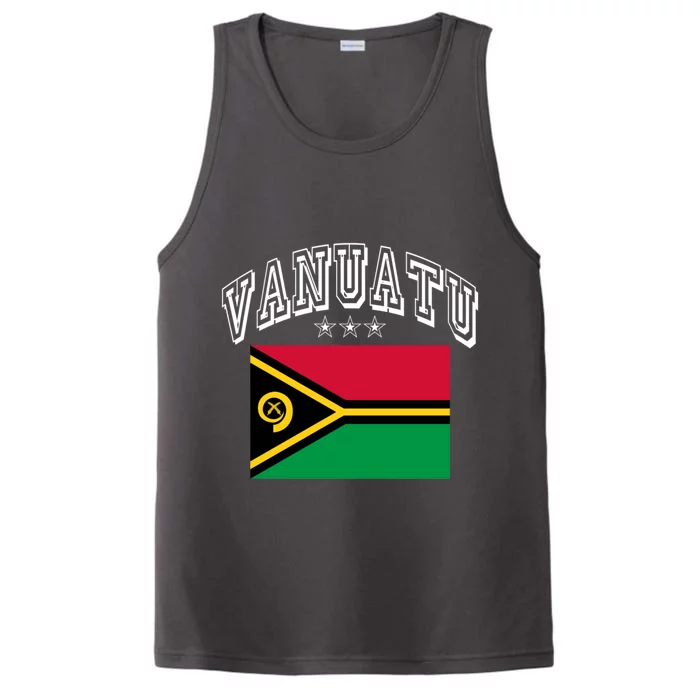 Vanuatu Patriotic Throwback Flag Souvenir Gift Performance Tank