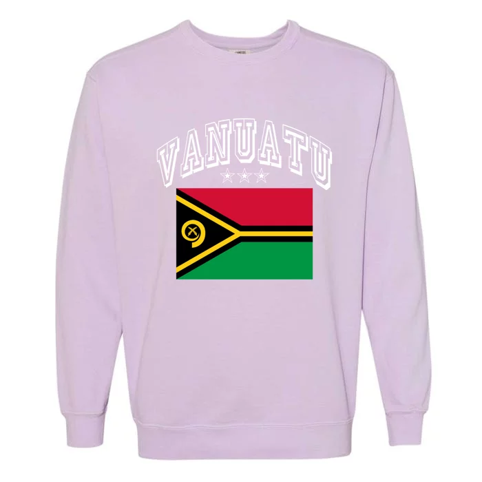 Vanuatu Patriotic Throwback Flag Souvenir Gift Garment-Dyed Sweatshirt