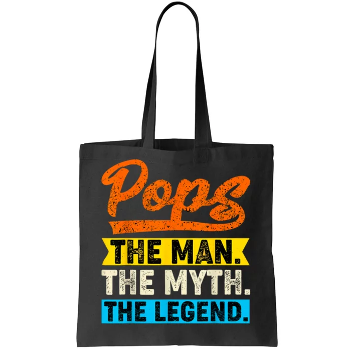 VINTAGE POPS THE MAN THE MYTH THE LEGEND Fathers Day Tote Bag