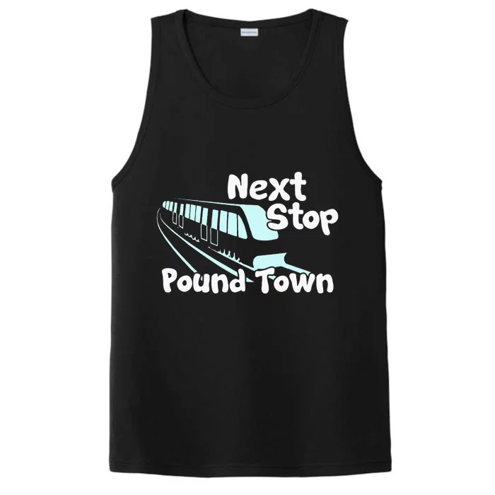 Visit Pound Town Funny Adult Sexual Humor Performance Tank