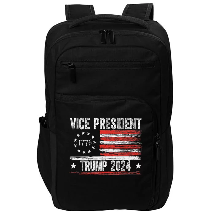 Vice President Trump Funny Biden 2024 Election Retro Us Flag Impact Tech Backpack