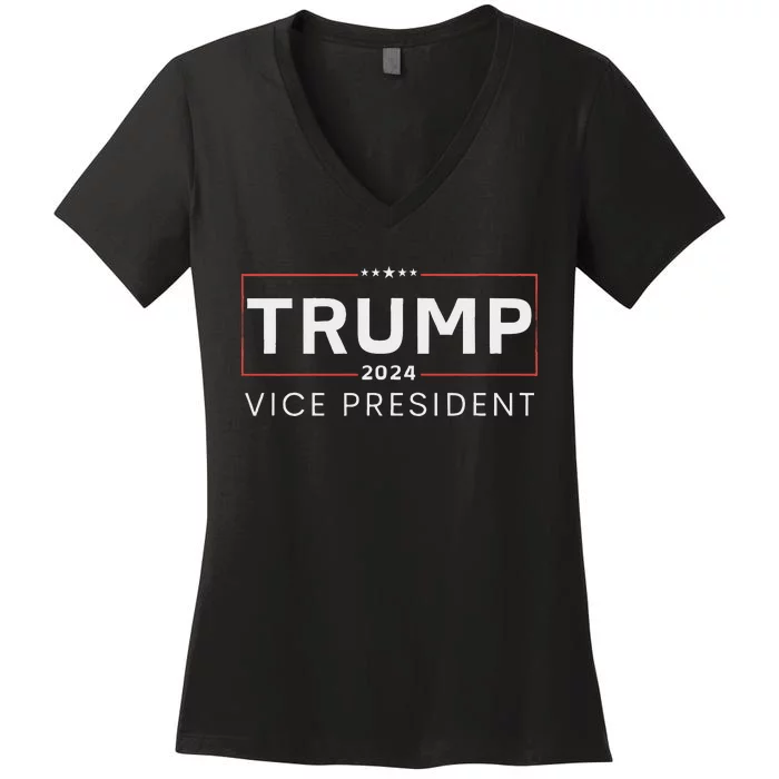 Vice President Trump 2024 Election Bold Design Women's V-Neck T-Shirt