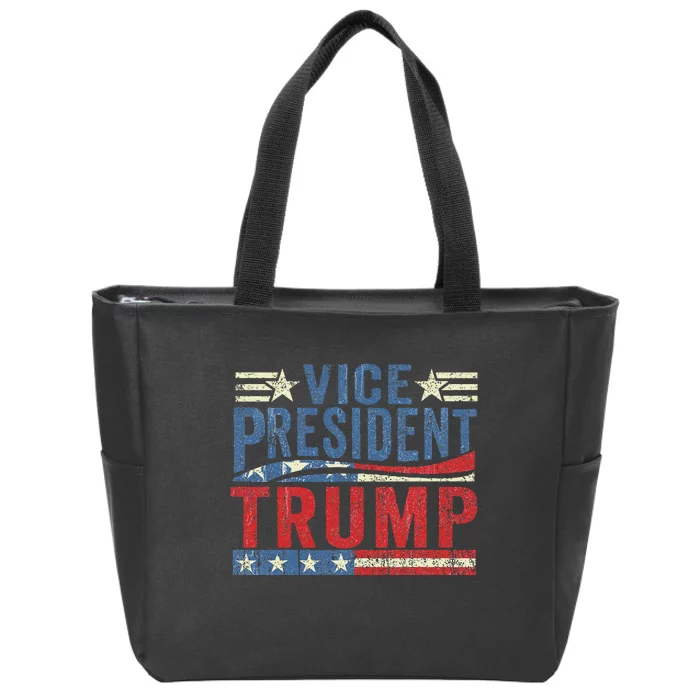 Vice President Trump Funny 2024 Election Design Zip Tote Bag