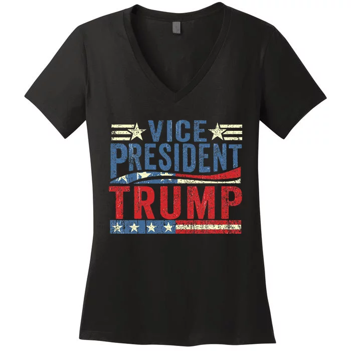 Vice President Trump Election 2024 Women's V-Neck T-Shirt