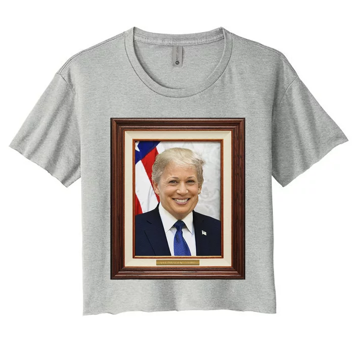 Vice President Trump Meme Biden Donald Trump Vice Pres Meme Women's Crop Top Tee