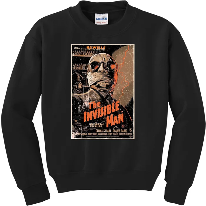 Vintage Poster The Invisible Man Kids Sweatshirt