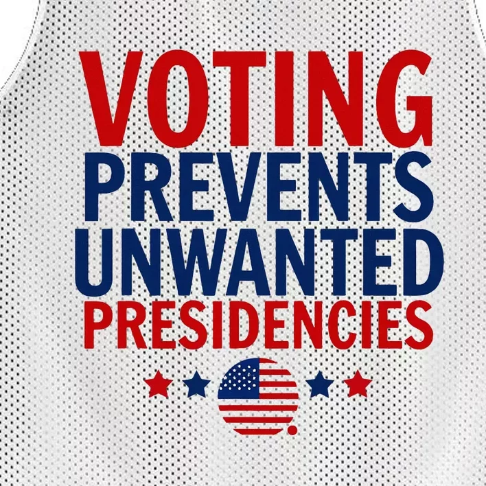 Voting Prevents Unwanted Presidencies Mesh Reversible Basketball Jersey Tank