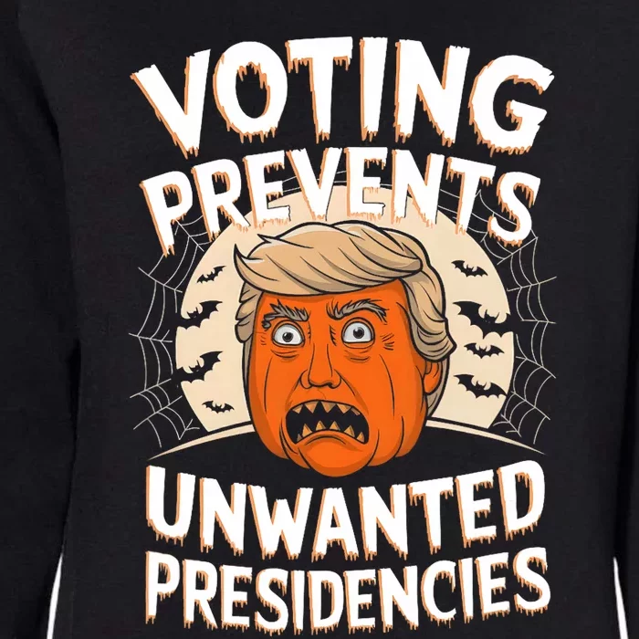 Voting Prevents Unwanted Presidencies Artwork For Halloween Womens California Wash Sweatshirt