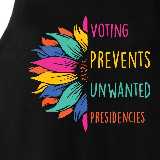 Voting Prevents Unwanted Presidencies Ladies Tri-Blend Wicking Tank