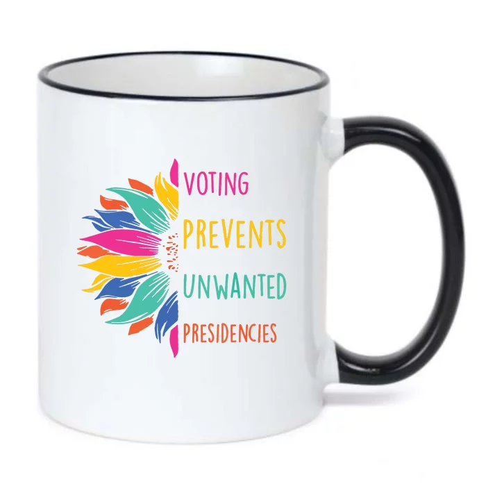 Voting Prevents Unwanted Presidencies Black Color Changing Mug