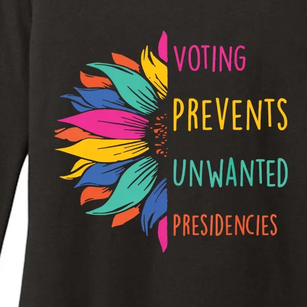 Voting Prevents Unwanted Presidencies Womens CVC Long Sleeve Shirt