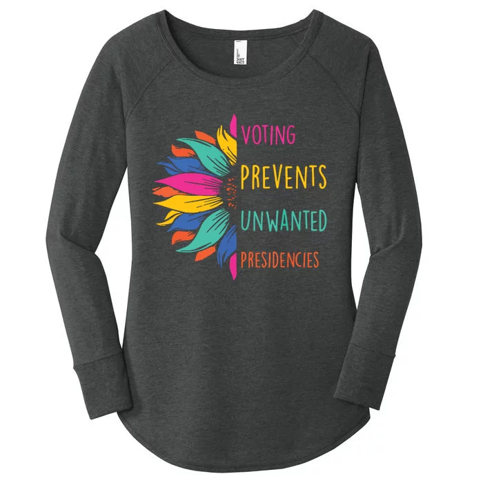 Voting Prevents Unwanted Presidencies Women's Perfect Tri Tunic Long Sleeve Shirt